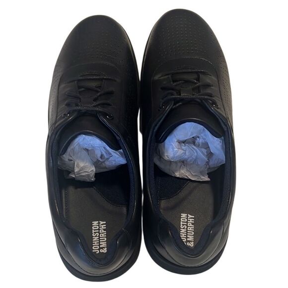 Johnston & Murphy Activate Black Leather Lace Up U Throat Shoes Boys Size 6 NIB - Picture 3 of 9